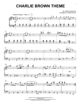 page one of Charlie Brown Theme (arr. Phillip Keveren) (Piano Solo)