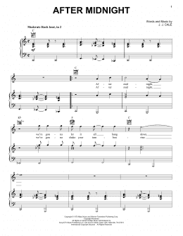 page one of After Midnight (Piano, Vocal & Guitar Chords (Right-Hand Melody))
