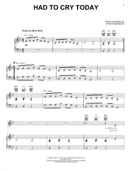 page one of Had To Cry Today (Piano, Vocal & Guitar Chords (Right-Hand Melody))