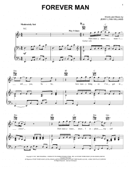 page one of Forever Man (Piano, Vocal & Guitar Chords (Right-Hand Melody))