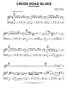 page one of Cross Road Blues (Crossroads) (Piano, Vocal & Guitar Chords (Right-Hand Melody))
