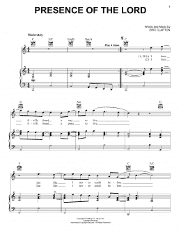 page one of Presence Of The Lord (Piano, Vocal & Guitar Chords (Right-Hand Melody))