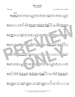 page one of Pie Jesu (from Requiem) (Trombone Solo)