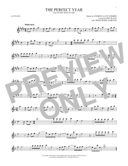 page one of The Perfect Year (from Sunset Boulevard) (Alto Sax Solo)