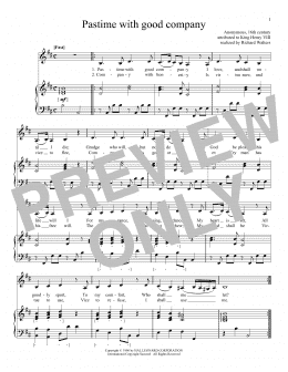 page one of Pastime With Good Company (Piano & Vocal)