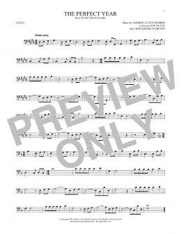 page one of The Perfect Year (from Sunset Boulevard) (Cello Solo)