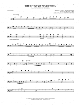 page one of The Point Of No Return (from The Phantom Of The Opera) (Trombone Solo)