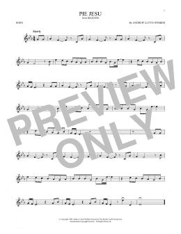 page one of Pie Jesu (from Requiem) (French Horn Solo)