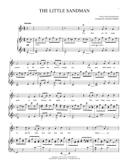 page one of Sandmannchen (The Little Sandman), WoO 31, No. 4 (Piano & Vocal)