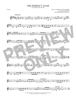 page one of The Perfect Year (from Sunset Boulevard) (Violin Solo)
