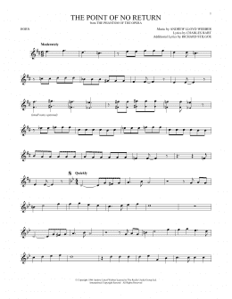 page one of The Point Of No Return (from The Phantom Of The Opera) (French Horn Solo)