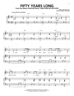 page one of Fifty Years Long (from How We React And How We Recover) (Piano & Vocal)