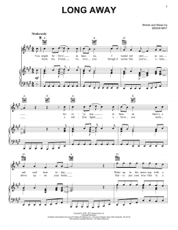 page one of Long Away (Piano, Vocal & Guitar Chords (Right-Hand Melody))