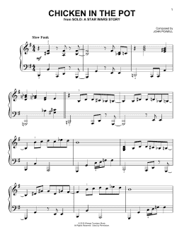 page one of Chicken In The Pot (from Solo: A Star Wars Story) (Easy Piano)