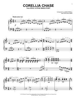 page one of Corellia Chase (from Solo: A Star Wars Story) (Easy Piano)