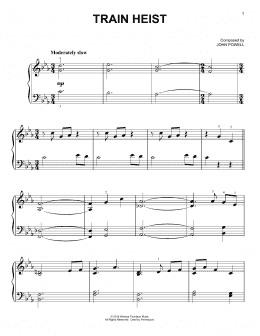 page one of Train Heist (from Solo: A Star Wars Story) (Easy Piano)