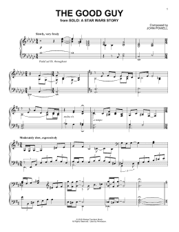 page one of The Good Guy (from Solo: A Star Wars Story) (Piano Solo)