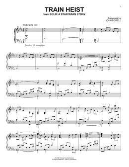 page one of Train Heist (from Solo: A Star Wars Story) (Piano Solo)