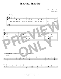 page one of Snowing, Snowing! (Educational Piano)