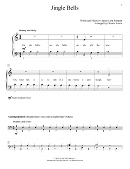 Jingle Bells (Lead sheet with lyrics ) Sheet music for Piano (Solo) Easy