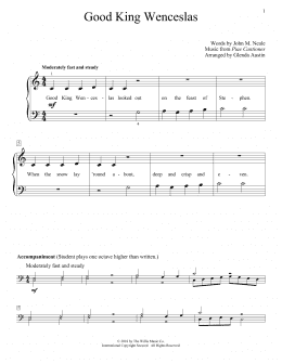 page one of Good King Wenceslas (Educational Piano)