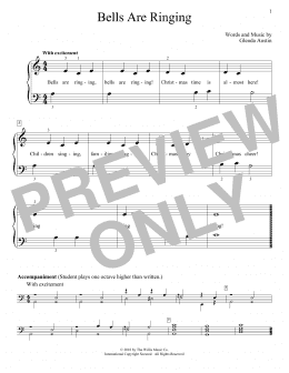 page one of Bells Are Ringing (Educational Piano)