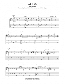 page one of Let It Go (from Frozen) (Solo Guitar)