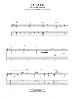 page one of La La Lu (from Lady And The Tramp) (Solo Guitar)