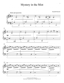 page one of Mystery In The Mist (Educational Piano)
