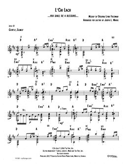 page one of L'chi Lach (arr. Joe Marks) (Solo Guitar)