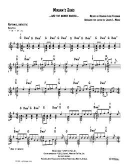 page one of Miriam's Song (arr. Joe Marks) (Solo Guitar)