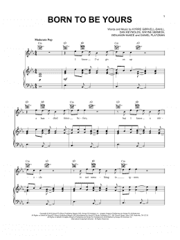 page one of Born To Be Yours (Piano, Vocal & Guitar Chords (Right-Hand Melody))