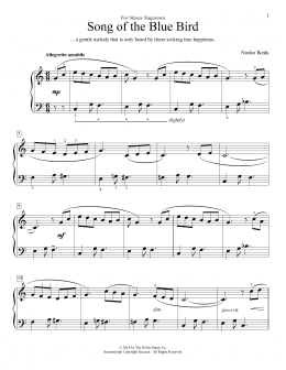 page one of Song Of The Blue Bird (Educational Piano)