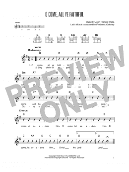 page one of O Come, All Ye Faithful (Solo Guitar Tab)