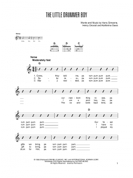 page one of The Little Drummer Boy (Solo Guitar)