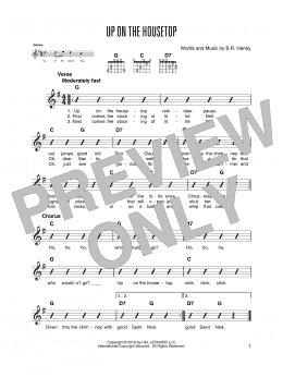 page one of Up On The Housetop (Solo Guitar Tab)