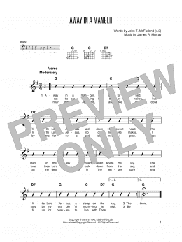 page one of Away In A Manger (Solo Guitar Tab)