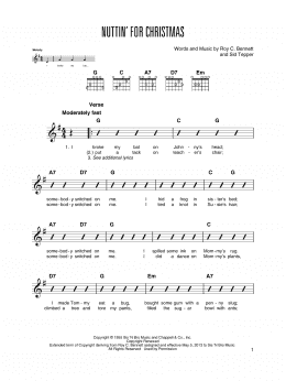 page one of Nuttin' For Christmas (Solo Guitar)