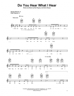 page one of Do You Hear What I Hear (Easy Guitar)