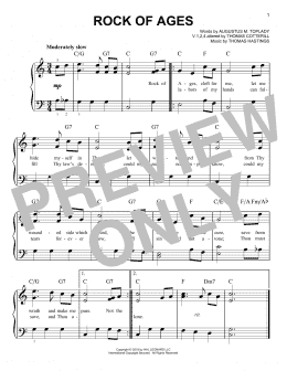 page one of Rock Of Ages (Easy Piano)