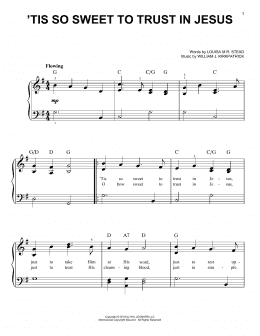 page one of 'Tis So Sweet To Trust In Jesus (Easy Piano)