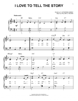 page one of I Love To Tell The Story (Easy Piano)