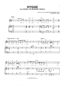 page one of Hygge (Piano & Vocal)