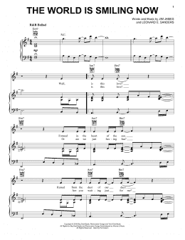 page one of The World Is Smiling Now (Piano, Vocal & Guitar Chords (Right-Hand Melody))
