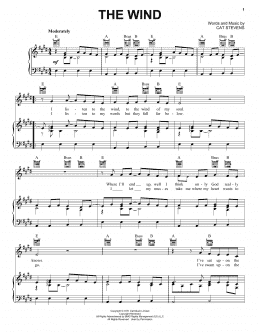 page one of The Wind (Piano, Vocal & Guitar Chords (Right-Hand Melody))