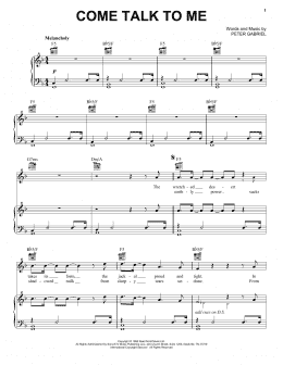 page one of Come Talk To Me (Piano, Vocal & Guitar Chords (Right-Hand Melody))