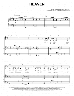 page one of Heaven (Piano & Vocal)