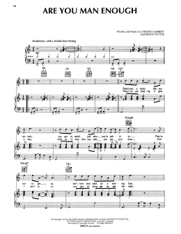 page one of Are You Man Enough (Piano, Vocal & Guitar Chords (Right-Hand Melody))