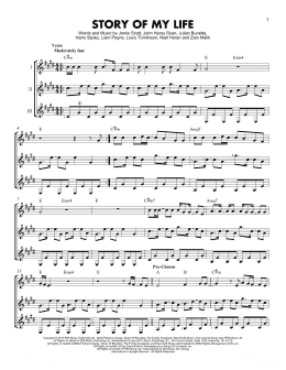 page one of Story Of My Life (Guitar Ensemble)