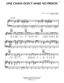 page one of One Chain Don't Make No Prison (Piano, Vocal & Guitar Chords (Right-Hand Melody))